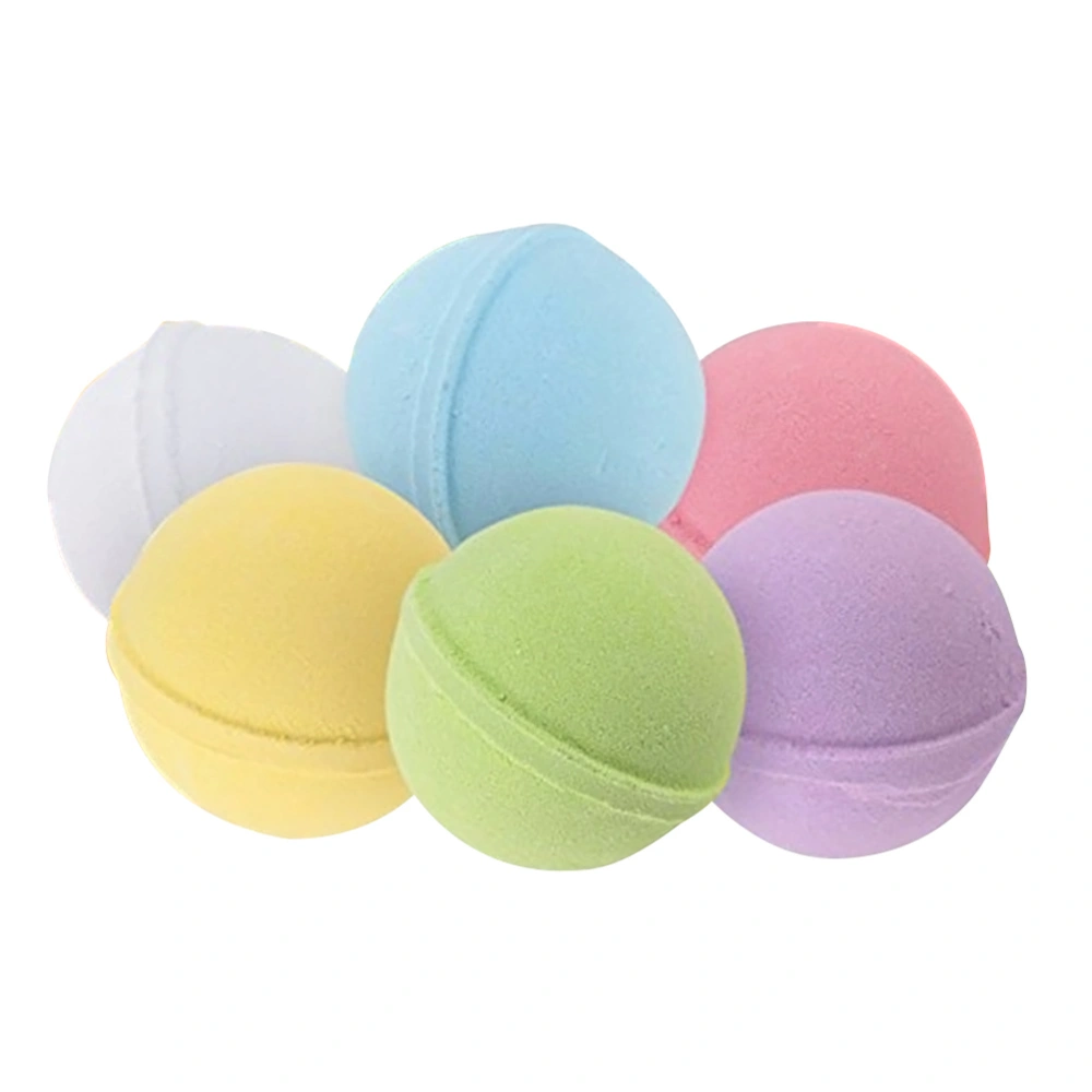 6 PCS Organic Bath Bombs Exfoliating Bubble Bath Salts Ball Bubble Fizzies Stress Relief Essential Oil