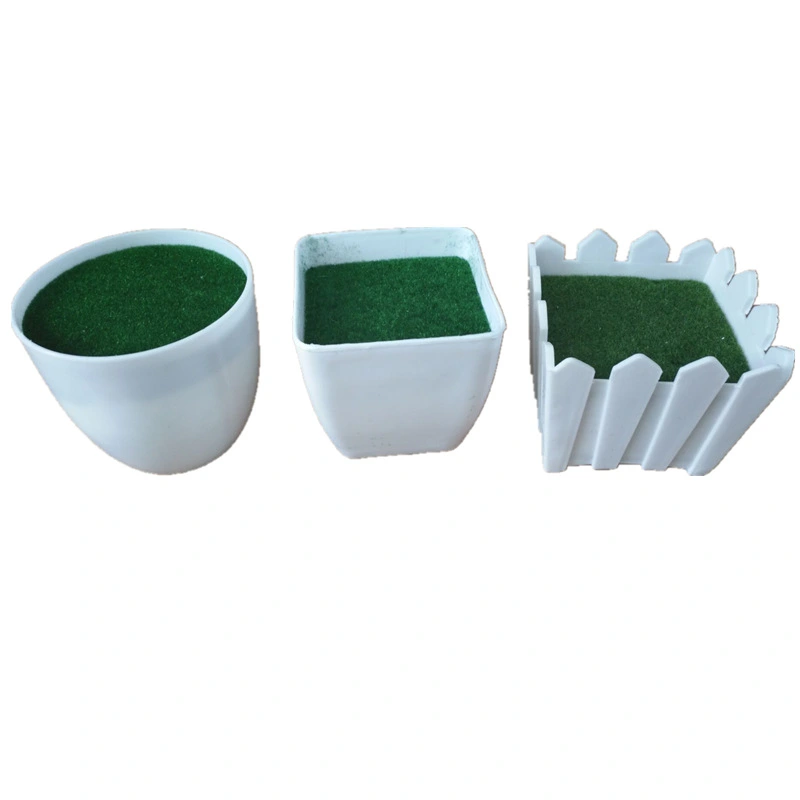 4Pcs Plastic Fake Flowerpot Tiny Plant Container Miniature Planter Elegant Flower Pot Decor