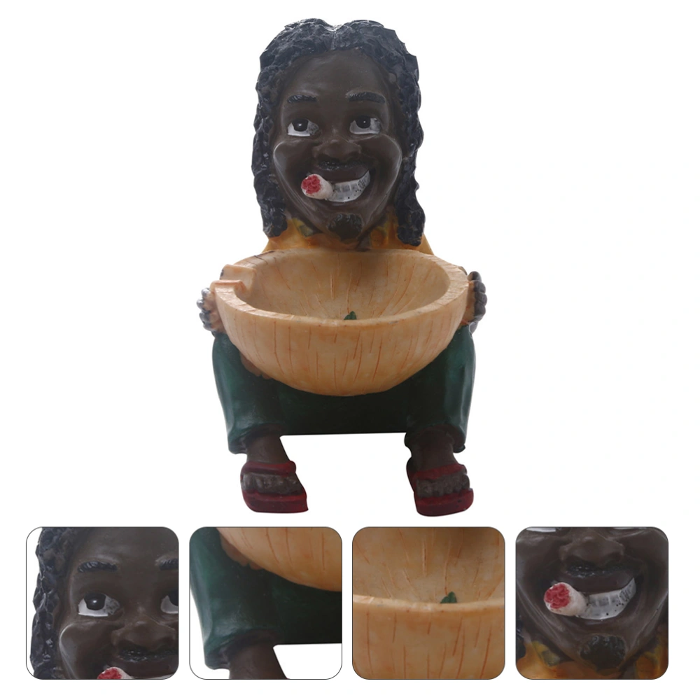 1PC African Figure Ashtray Decoration Delicate Household Ashtray Adornment