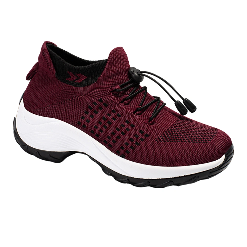 1 Pair Spring Summer Knitting Sports Shoes Leisure Style Mom Shoes Female Shoes