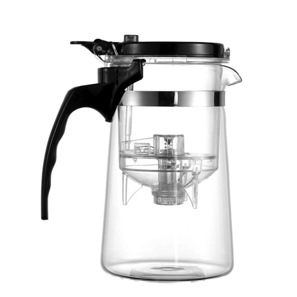 1pcs 600ml Household Tea Filter Glass Teapot Removable to Wash Handle Heat Resistant Glass Teapot