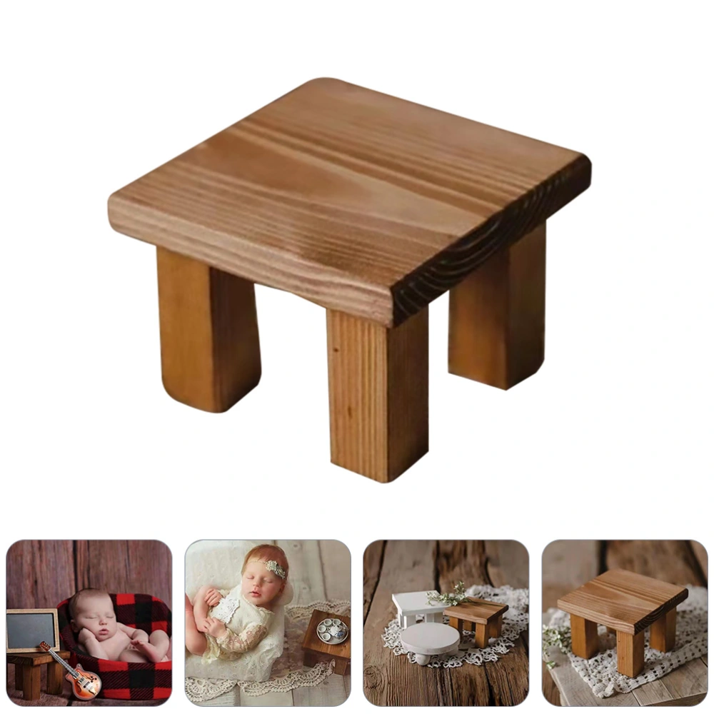 1pc Simplicity Wooden Bench Exquisite Photography Props Decorative Stool