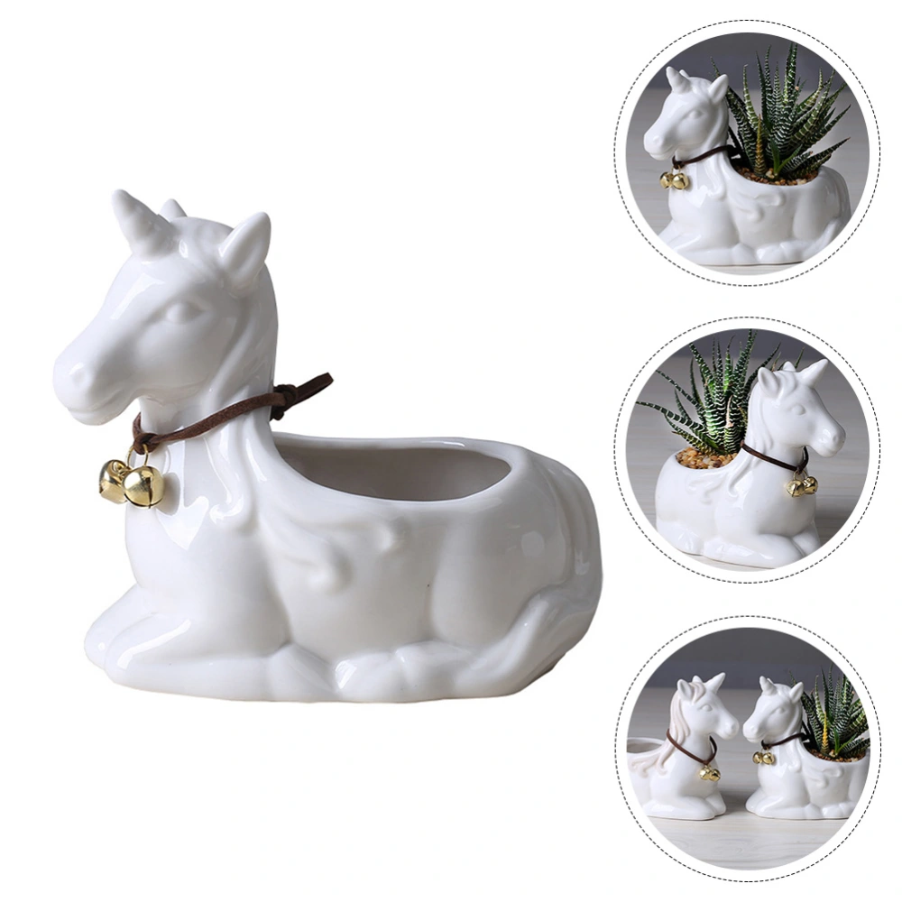 Cartoon Unicorn Flowerpot Ceramic Flowerpot Mini Bonsai Pot Home Decoration