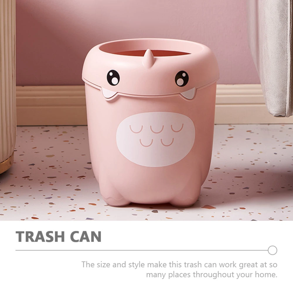 Kids Room Trash Bin Plastic Cartoon Rubbish Bin Creative Lidless Rubbish Bin