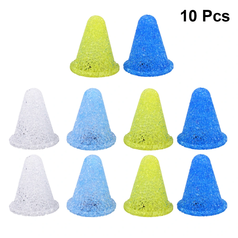 10 Pcs Cones Colorful Crystal LED Football Soccer Rugby Training Cones Outdoor Sports Obstacles Barriers for Kids Outdoor Gaming and Activity Random Color