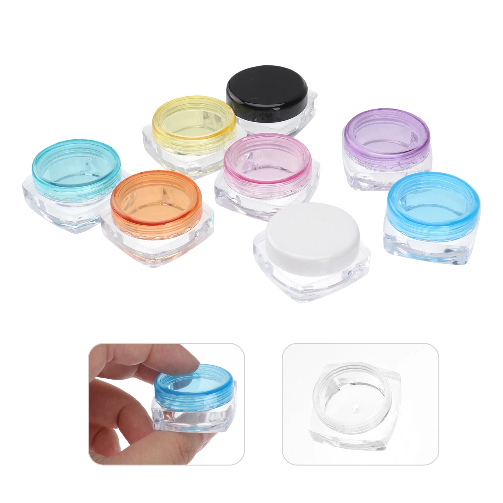 64Pcs Flat Bottom Cream Bottle Cosmetics Sample Bottle Empty Storage Bottle