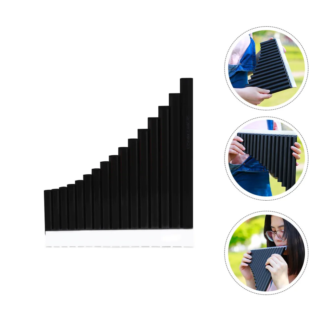 1 Set Professional Pan Flute Musical Instrument C Key Pan Pipe for Beginners (Black)