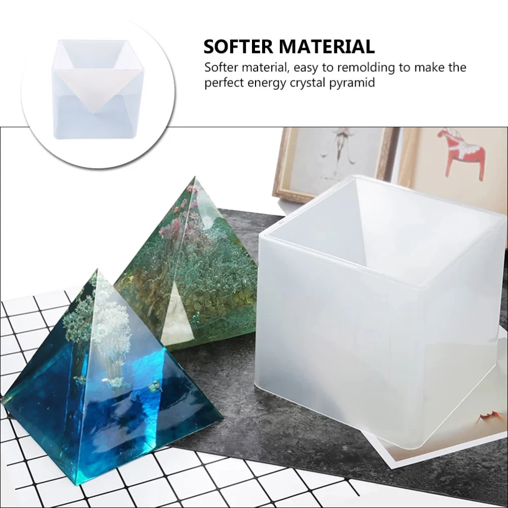 1Pc DIY Storage Case Mold Delicate Creative Organizer Box Pyramid Mold