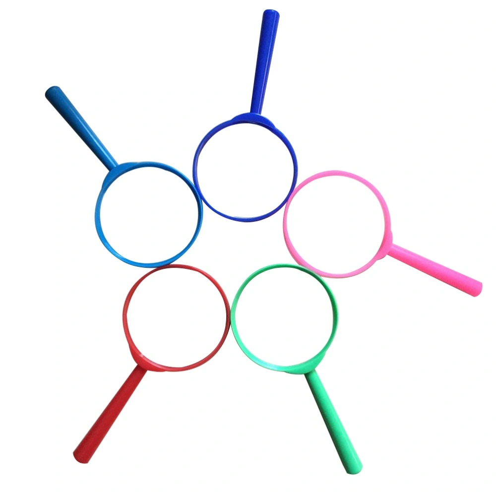 20Pcs Colorful Magnifying Glasses Handheld Magnifying Glasses Acrylic Magnifying Glasses(4pcs x Deep Blue+ 4pcs x Blue +  4pcs x Red + 4pcs x Green + 4pcs x Pink)