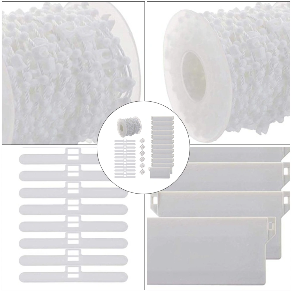 1 Set Blinds Replacement Spares Vertical Blinds Set Curtain Accessories (White)