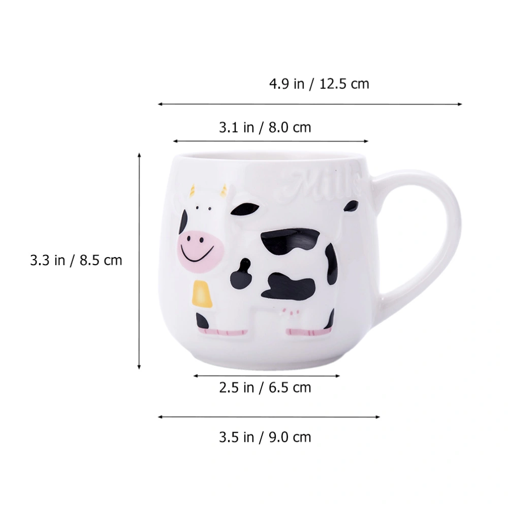 1pc Milk Cow Pattern Coffee Mug Ceramic Cup Coffee Cup Gift for Friends