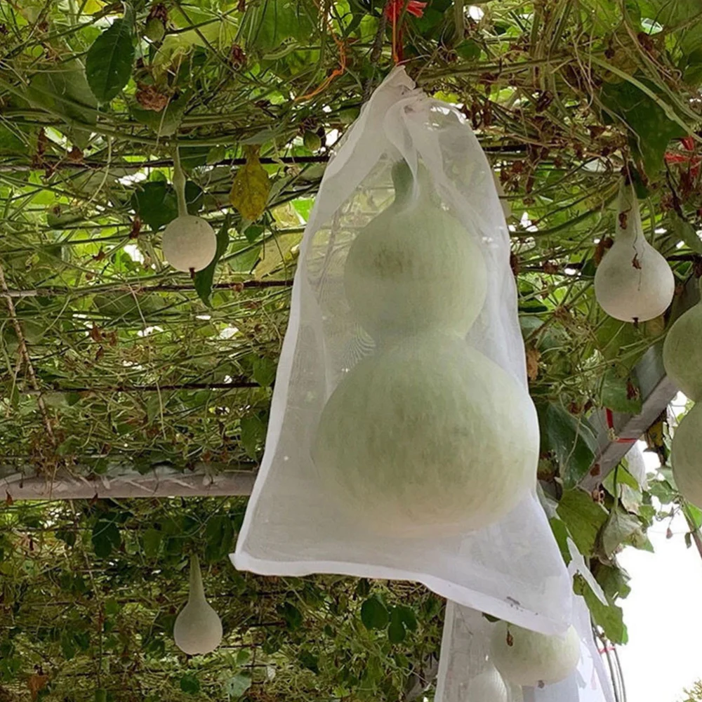 50pcs Inset-proof Mesh Fruit Grow Bags Multi-functional Netting Pouches for Garden