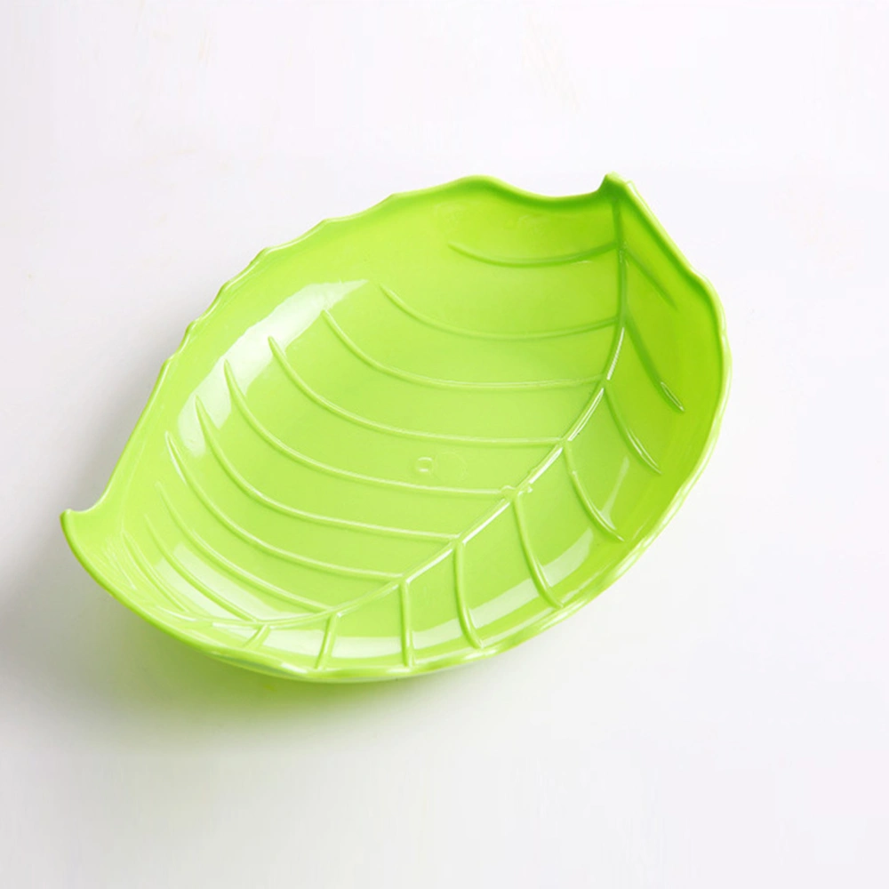 15Pcs Leaf Snack Trays Plastic Snack Trays Hotel Food Trays Restaurant Snack Dessert Plates