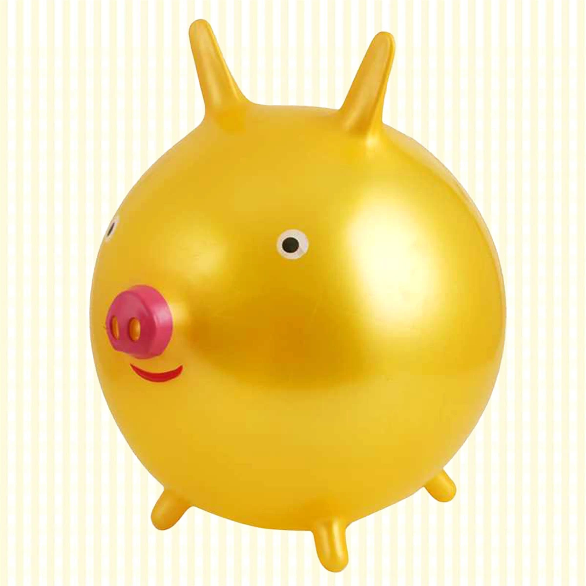 Ride On Bouncy Ball PVC Thicken Cartoon Hopper Bouncing Ball Play Toys for Kids (Golden)