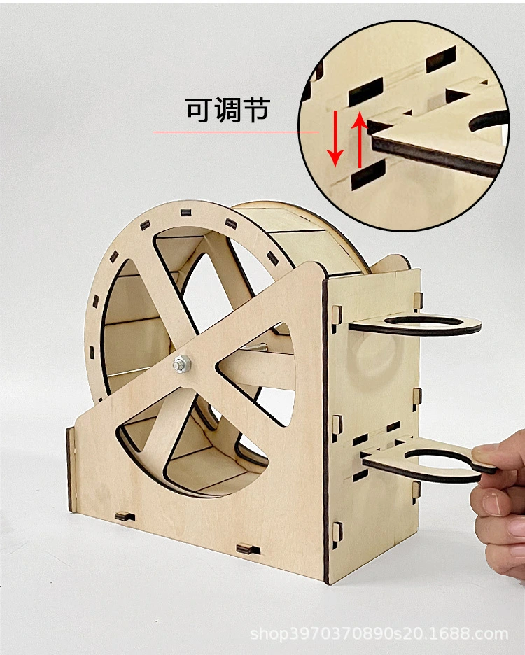 Hamster Wooden Running Wheel Hamster Silent Exercise Wheel Small Animal Wheel Toy