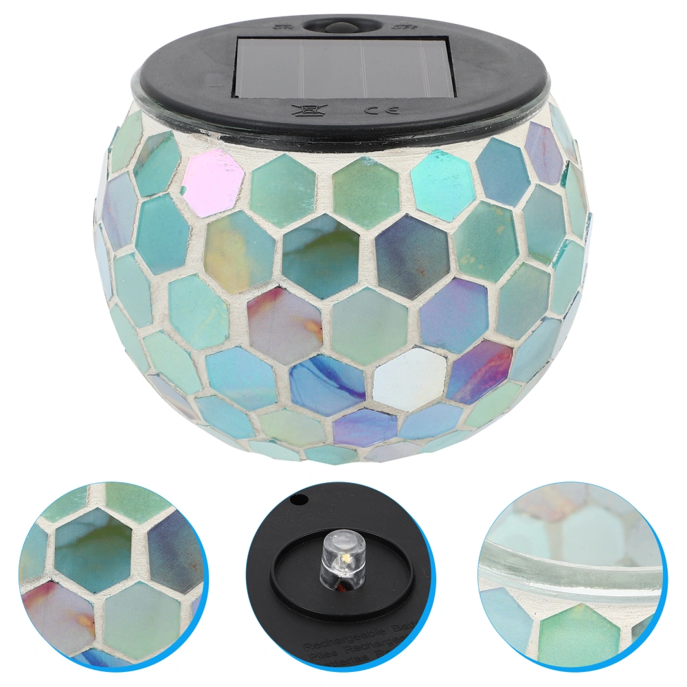 1Pc Solar Lamp Outdoor Garden LED Light Countryside Lawn Lamp Mosaic Lamp