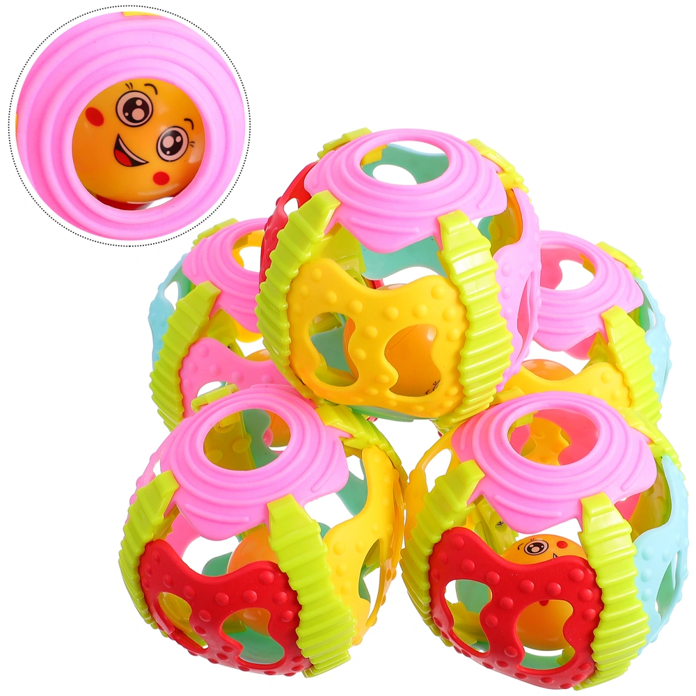 5Pcs Baby Rattle Balls Fuuny Baby Teether Toy Infant Toddler Teething Plaything