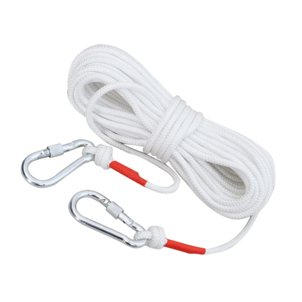 10 Meters 8MM Wire Rope Core Fire Safety Flame Retardants Cord Life-saving Emergency Escape Rope Outdoor Climbing Rope (White)