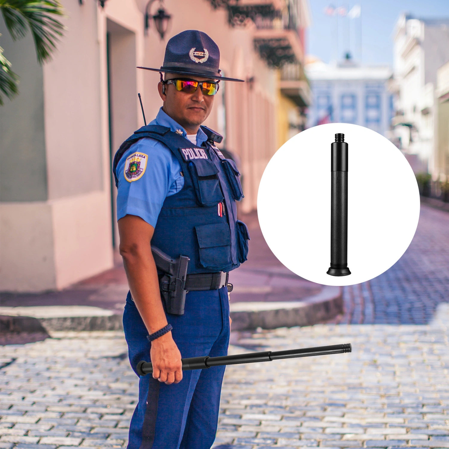 Multifunctional Extendable Car Auto Window Breaker Portable Telescopic Stick