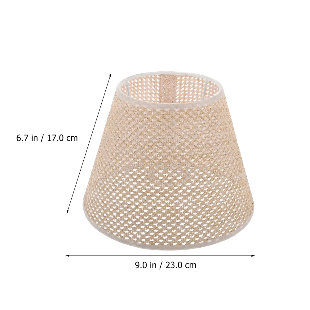 1Pc E27 Manual Imitation Rattan Woven Lampshade Desk Lamp Lampshade Accessory