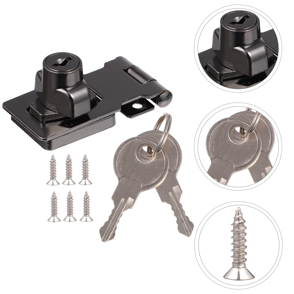 4pcs 90 Degree Keyed Hasp Locks Useful Wardrobe Door Knob Keyed Locked Hasp