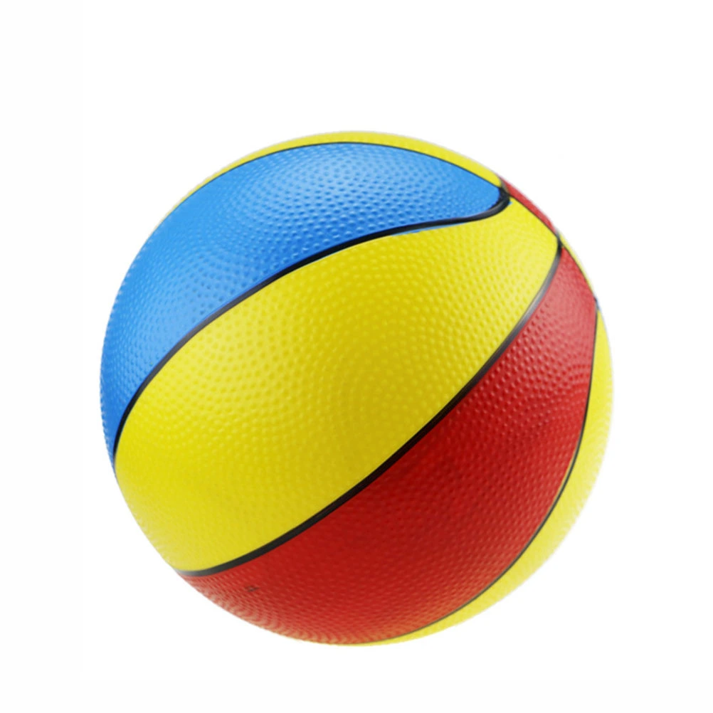 4pcs 8.5 Inches Small Inflatable Ball Beach Toy Kids 3 Color PVC Basketball Plaything for Indoor Outdoor Playing