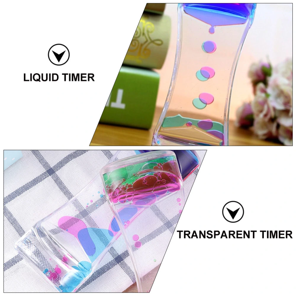 4Pcs Liquid Motion Bubbler Novel Liquid Oil Hourglass Desktop Hourglass Ornament