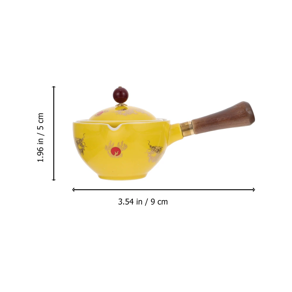 1Pc Household Kettle Tea Filter Kettle Durable Tea Pot Heat-resistant Teapot (Yellow)