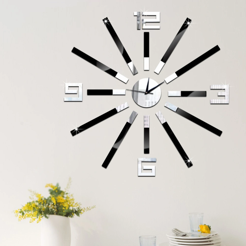 DIY Acrylic Mirror Wall Clock Big Quartz Watch Modern Clocks Living Room Home Decoration(without Battery)