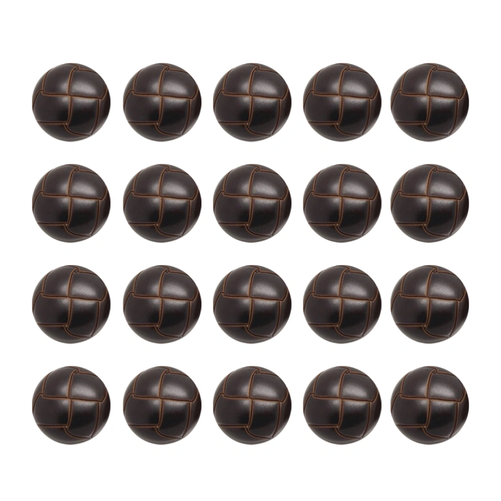 200Pcs Plastic Buckle Mushroom Shape Button Handcraft Tools Down Overcoat Button (Coffee, 36L = 23.0 MM)