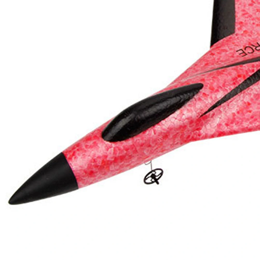 RC Airplane Fighter Toys Fixed Wingspan Glider Bilateral Screw Propeller Toy Aircraft for Boys And Girls (Red)