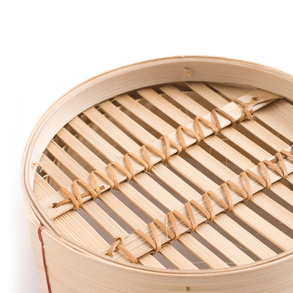 3pcs 8 Inch Bamboo Steamers Chinese Dim Sum Cookers Dessert Lotus Leaf Rice Steamers Kitchen Cooking Tools with Cover