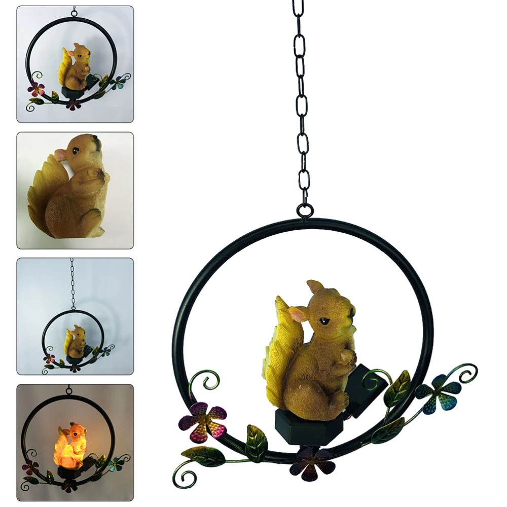 Squirrel Shape Solar Garden Light Waterproof Outdoor Landscape Hanging Lamp