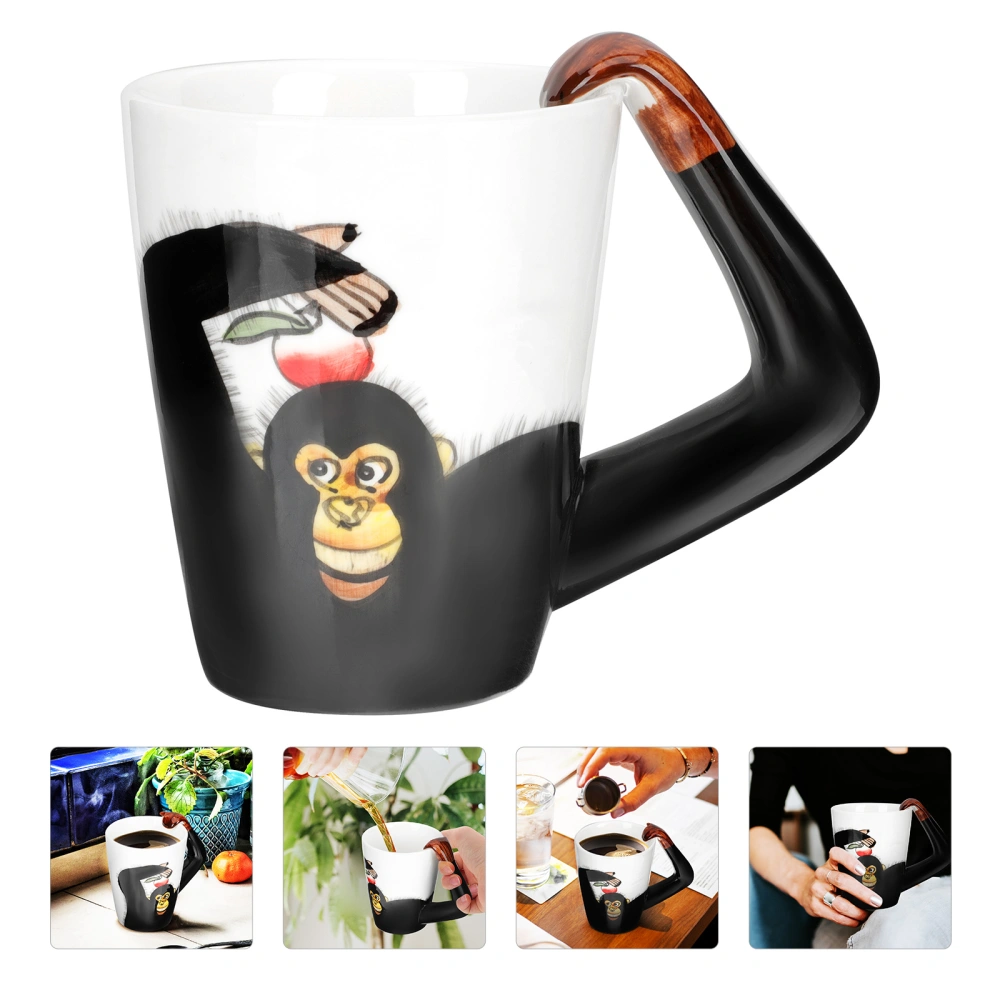 Ceramic Chimpanzee Mug 3D Chimpanzee Mug Milk Cup Hand Painting Mug 3D Animal Mug