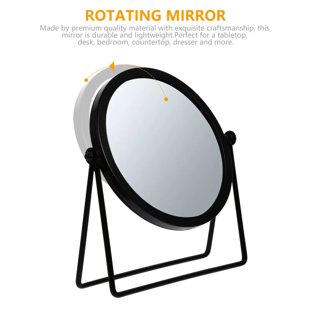 Dressing Table Rotating Mirror Metal Makeup Mirror Desktop Cosmetic Mirror