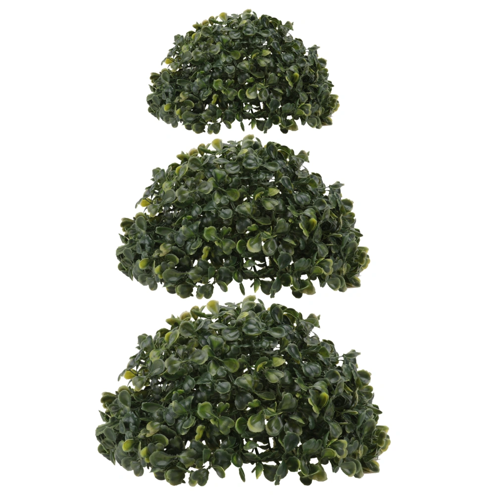 3Pcs Artificial Grass Balls Ceiling Hanging Pendants Household Adornments Green