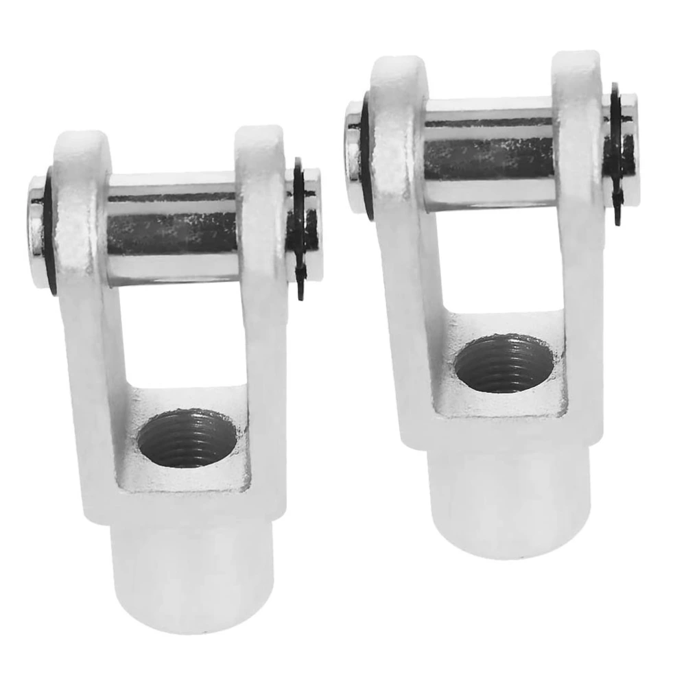 1 Set 2Pcs SC Air Cylinder Rod Clevis Y Shape Cylinder Connectors (Silver)