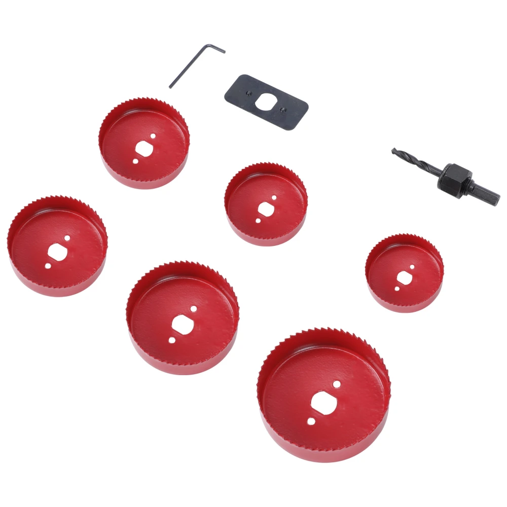 9Pcs Woodworking Hole Opener Creative Alloy Hole Drill Hole Location Tool Red