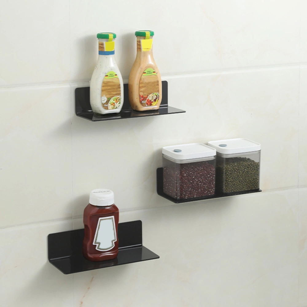 4Pcs Floating Wall Shelves Self Adhesive Floating Corner Shelves Small Display Shelf