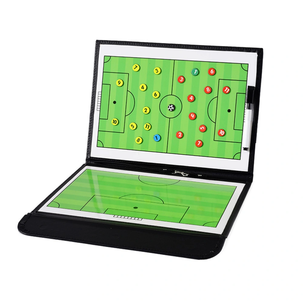 2.5 Section Magnetic Professional Football Coaching Board Erase Resuable Clipboard with Marker Pen and Fridge Magnets (Colorful)