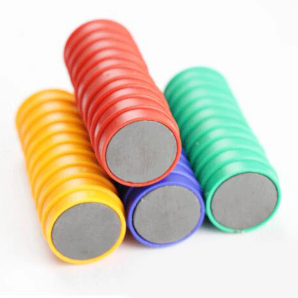 40pcs Magnetic Particles Magnetic Button Round Beads Affixed Magnet Whiteboard Magnets Message Note Paper Stickers Fridge Stickers Office Supplies (Red + Yellow + Green + Blue Each 10pcs)