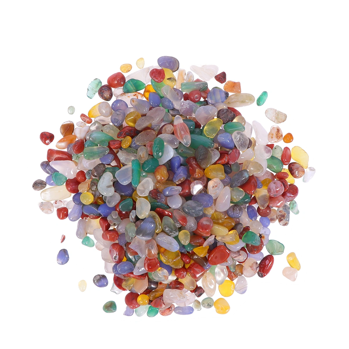 500g Natural Degaussing Crystal Rubble Crystal Stone for Flower Pot Landscaping (Colored Agate)