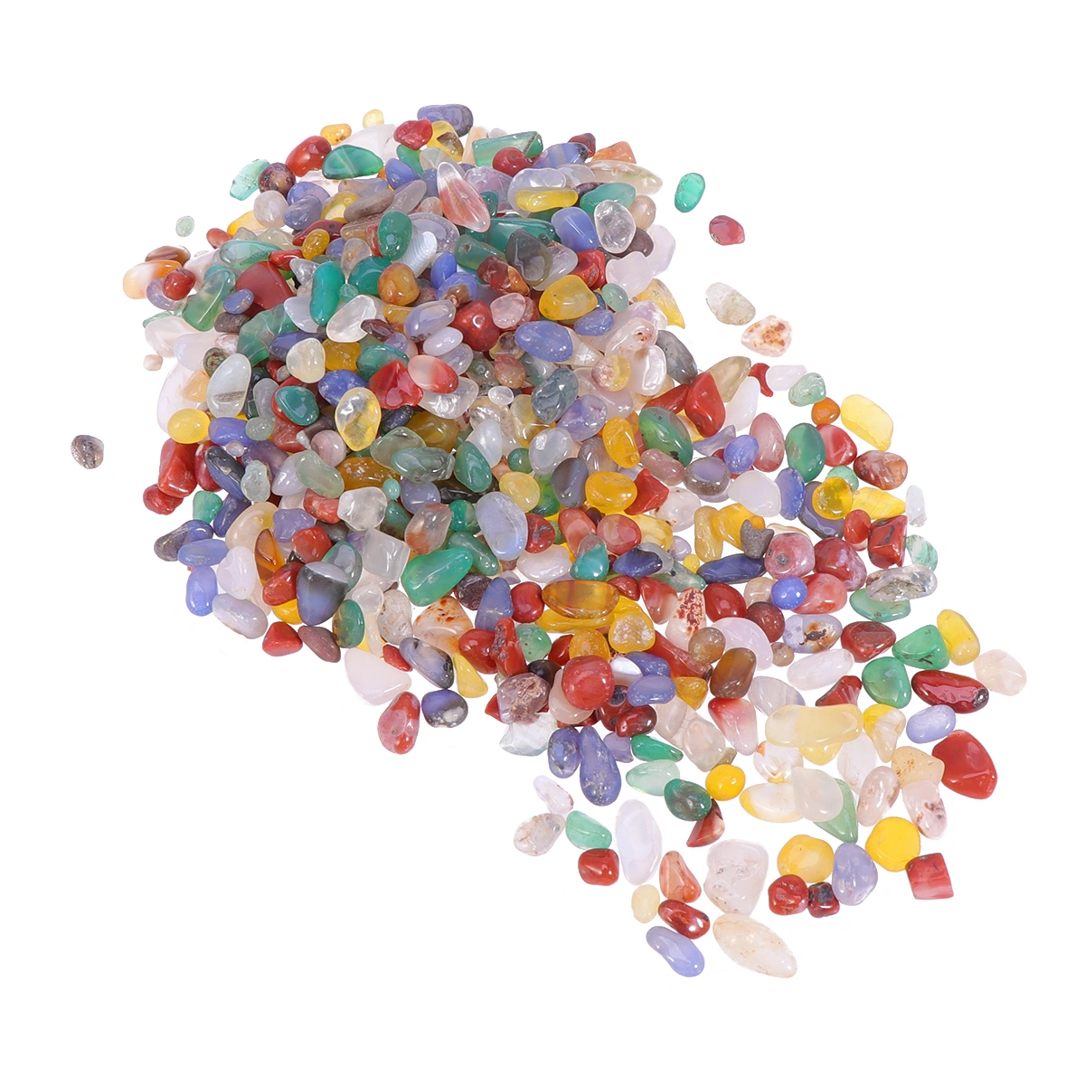 500g Natural Degaussing Crystal Rubble Crystal Stone for Flower Pot Landscaping (Colored Agate)