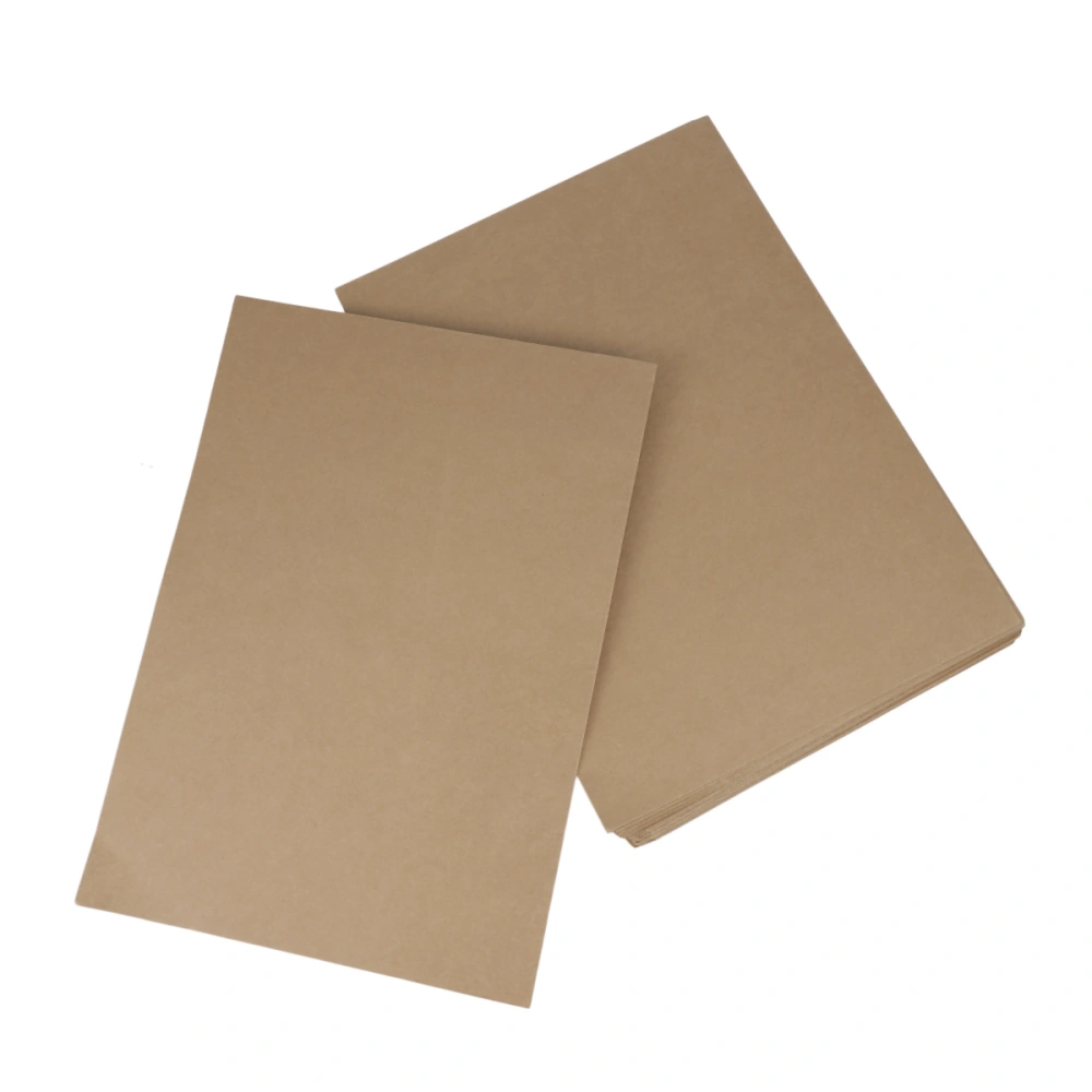 10pcs A4 Simple File Folder Kraft Paper Folder Single Slot Document Organiser