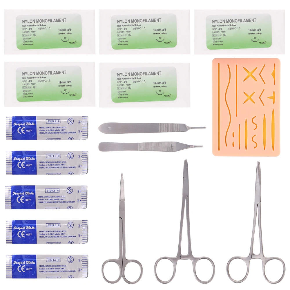 1 Set Suture Training Tool Simulation Suture Skin Suture Training Tool Supplies