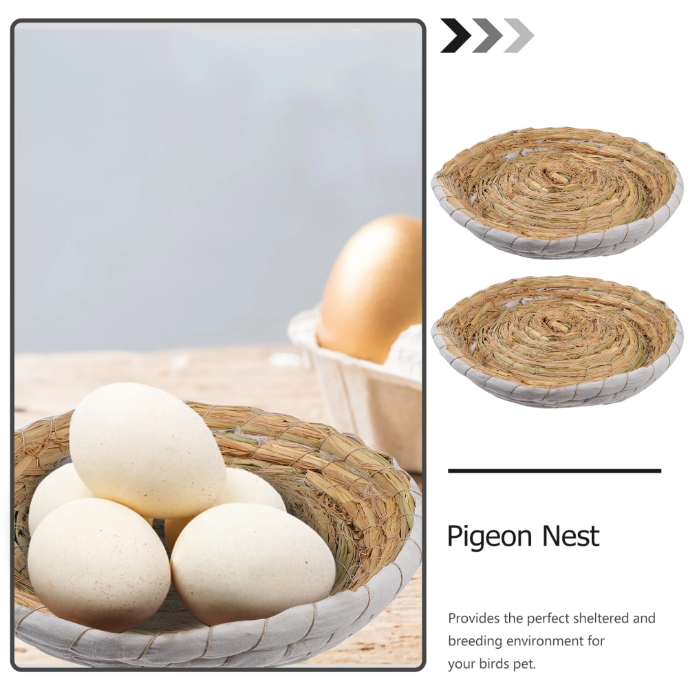 2PCS Handwoven Pigeon Bird Nest Premium Bird Nest Creative Pigeon Nest