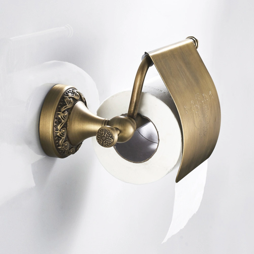 European Retro Toilet Paper Holder Bathroom Accessories Bronze Toilet Brass Antique Roll Towel Paper Holder