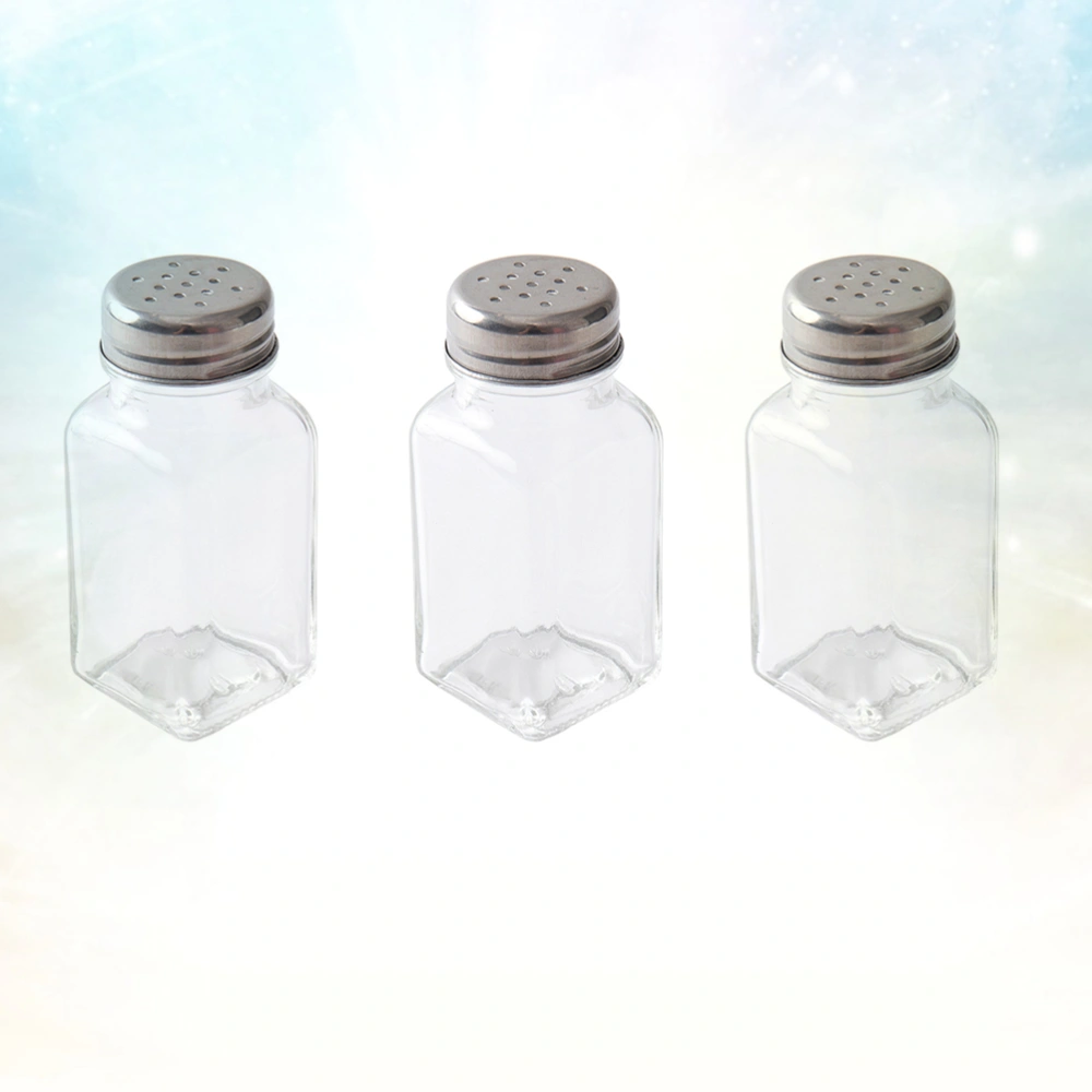 5pcs Glass Seasoning Bottles Transparent Pepper Salt Storage Seasoning Bottle for Home Restaurant Store