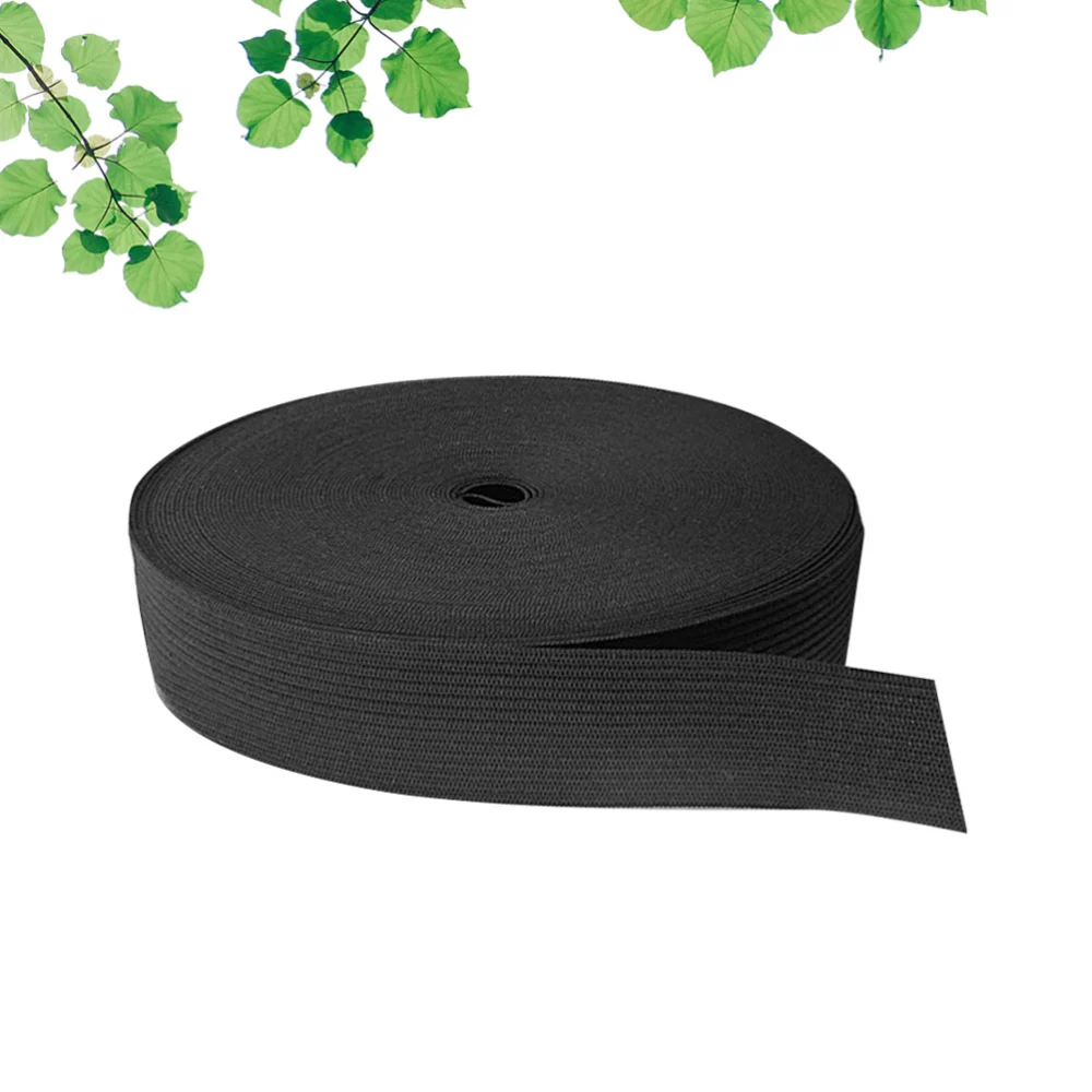 1 Roll 42 Meters Flat Elastic Band Sewing Clothing Accessories Useful Webbing Garment Sewing Accessories - Black (3cm)