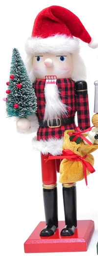 Wood Craft Nutcracker Figurine Christmas Santa Claus Nutcracker Tabletop Nutcracker Decor